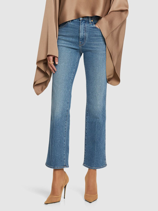 Dolce&Gabbana: 105mm Lollo stretch tulle ankle boots - Nude - women_1 | Luisa Via Roma