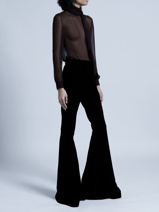 Saint Laurent: Silk shirt - Black - women_1 | Luisa Via Roma