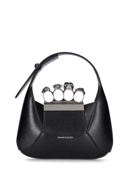 Alexander McQueen: Mini Jewelled レザーバッグ - ブラック - women_0 | Luisa Via Roma