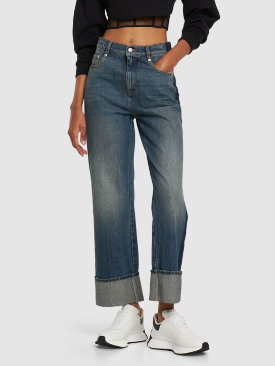 McQueen: 40mm Sprint runner leather sneakers - women_1 | Luisa Via Roma