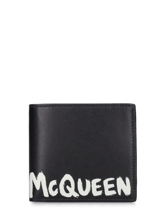 Alexander McQueen: 折叠钱包 - 黑色 - men_0 | Luisa Via Roma