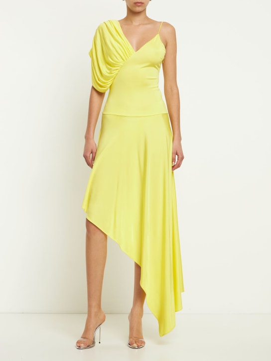 Stella McCartney: Vestito in viscosa fluida - Giallo - women_1 | Luisa Via Roma