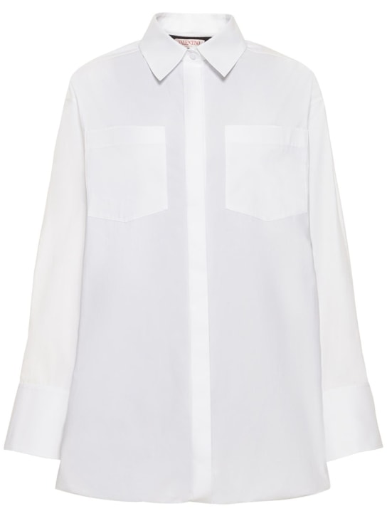 Cotton poplin oversized mini dress - Thumbnail 1