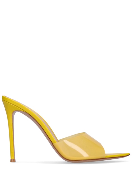 Gianvito Rossi: Zapatos mules Elle de PVC 105mm - Amarillo - women_0 | Luisa Via Roma