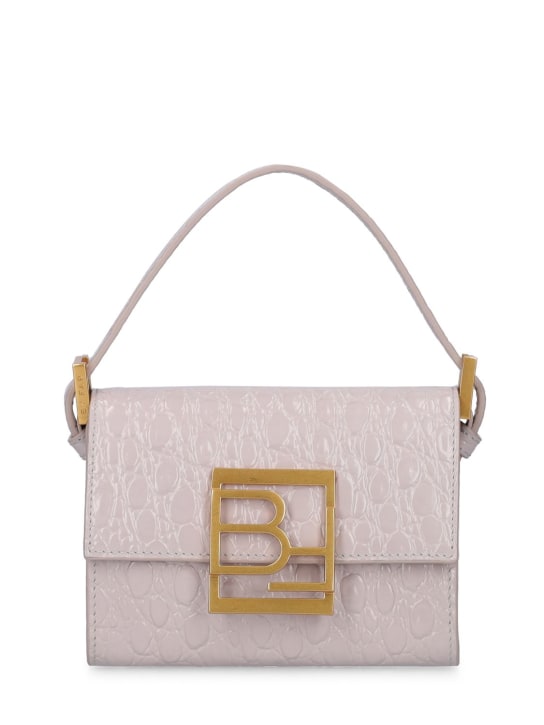 BY FAR: Fran Circolar croc embossed leather bag - Lilac - women_0 | Luisa Via Roma