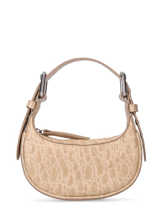 Shopper with embossed logo Woman, Beige