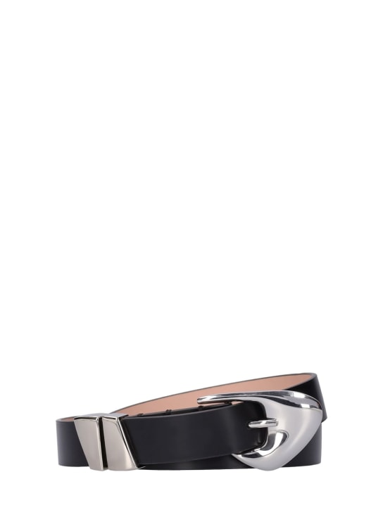 BY FAR: Moore semi patent leather belt - women_0 | Luisa Via Roma