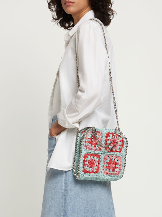 Stella McCartney: Tiny tote multicolor crochet bag - women_1 | Luisa Via Roma