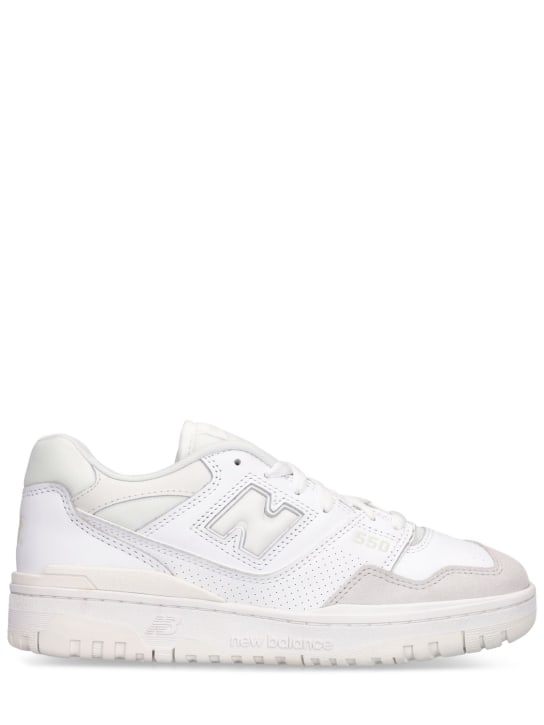 New Balance: 550 Leather & suede sneakers - women_0 | Luisa Via Roma