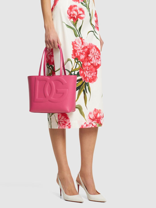 Dolce&Gabbana: Small DG logo leather tote bag - women_1 | Luisa Via Roma
