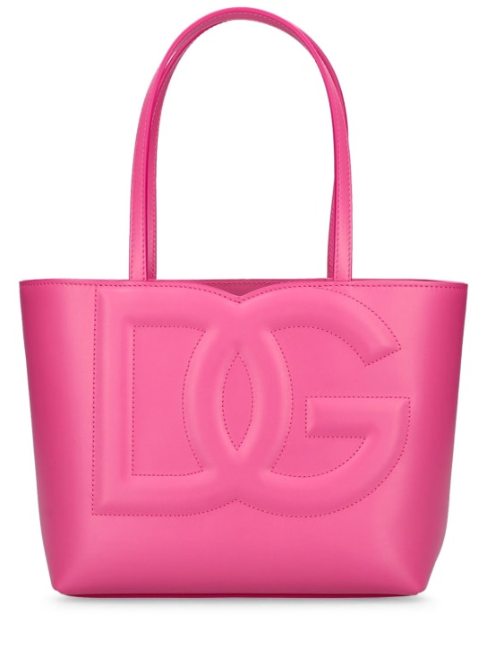 Dolce&Gabbana: KLEINE TOTE AUS LEDER „DG“ - Glycin - women_0 | Luisa Via Roma