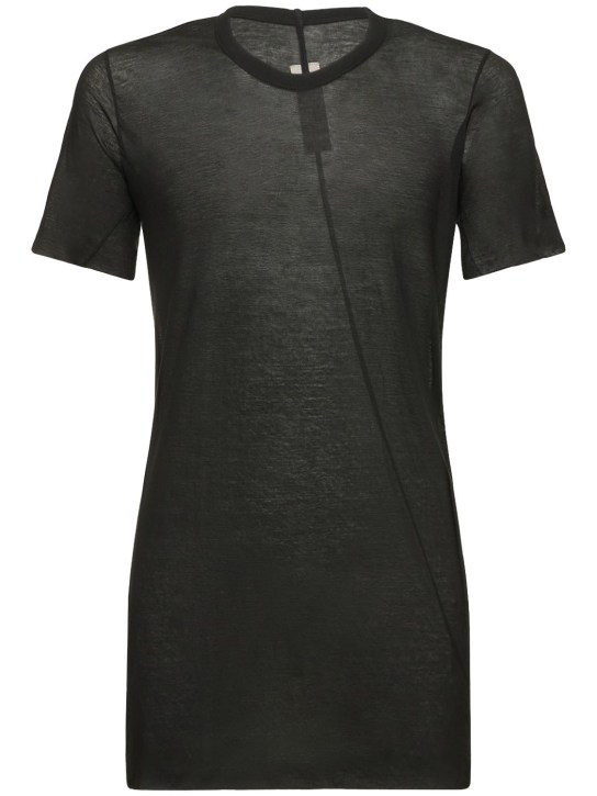 Rick Owens: Unstable basic cotton t-shirt - Siyah - men_0 | Luisa Via Roma