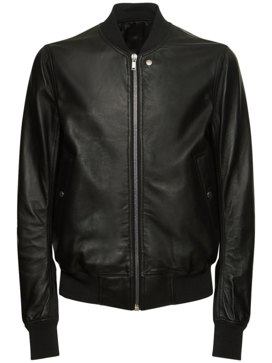 Mens black leather hot sale flight jacket