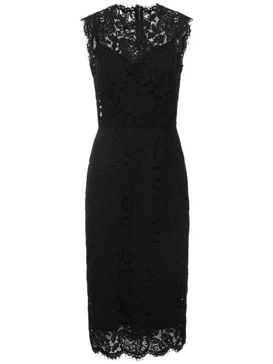 Dolce&Gabbana: レースドレス - ブラック - women_0 | Luisa Via Roma