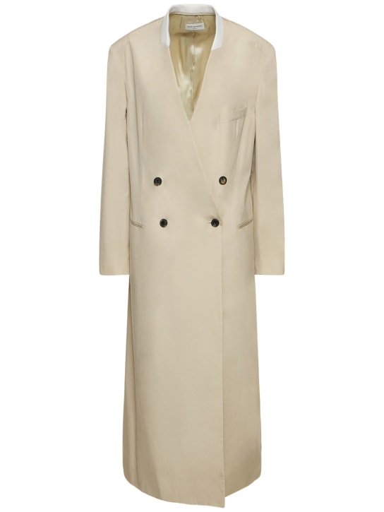 Dries Van Noten: Cotton poplin long coat - women_0 | Luisa Via Roma