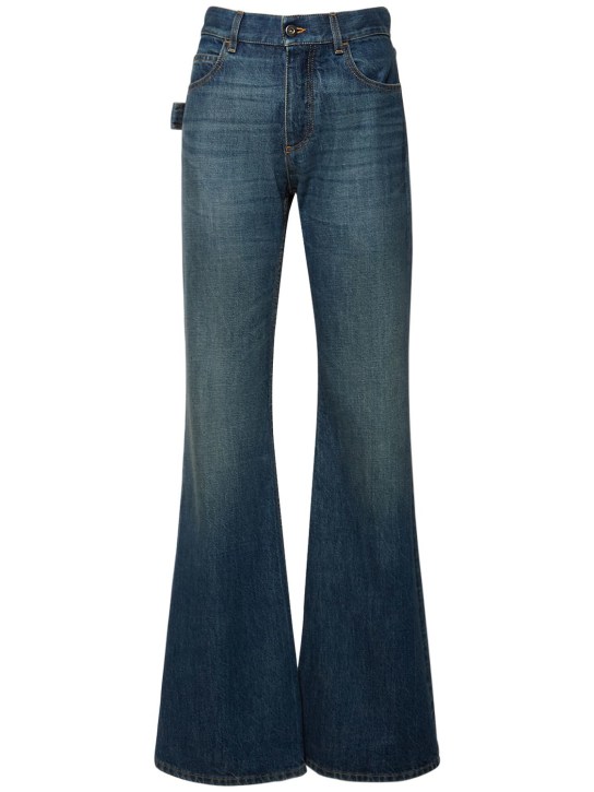 Bottega Veneta: Jeans in denim - Mid Blue - women_0 | Luisa Via Roma