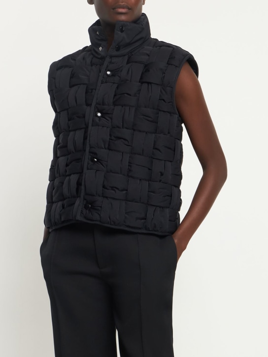 Bottega Veneta: Tech nylon down vest - Black - women_1 | Luisa Via Roma