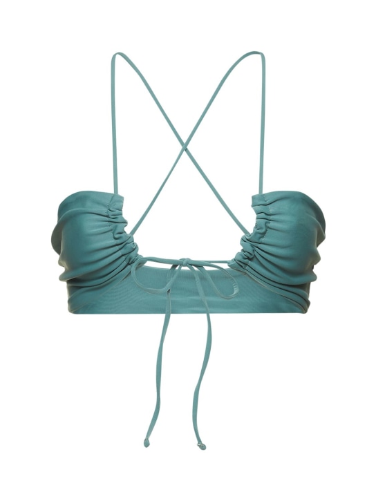 Jade Swim: Livi string bikini top - Green - women_0 | Luisa Via Roma