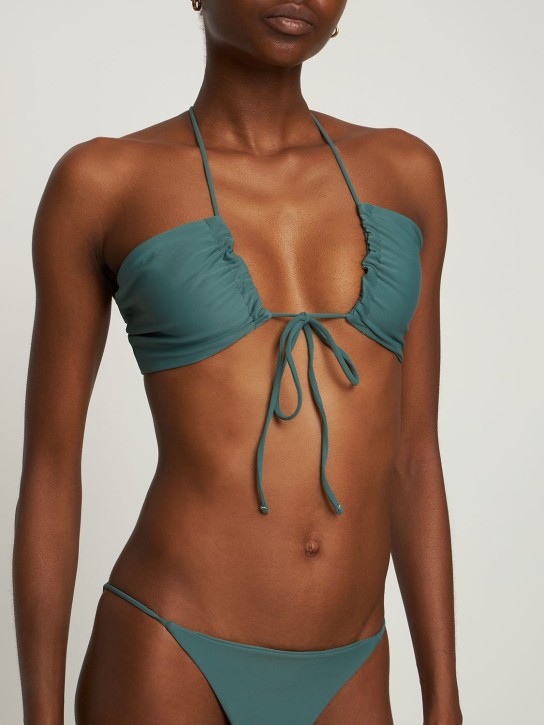 Jade Swim: Livi string bikini top - Green - women_1 | Luisa Via Roma