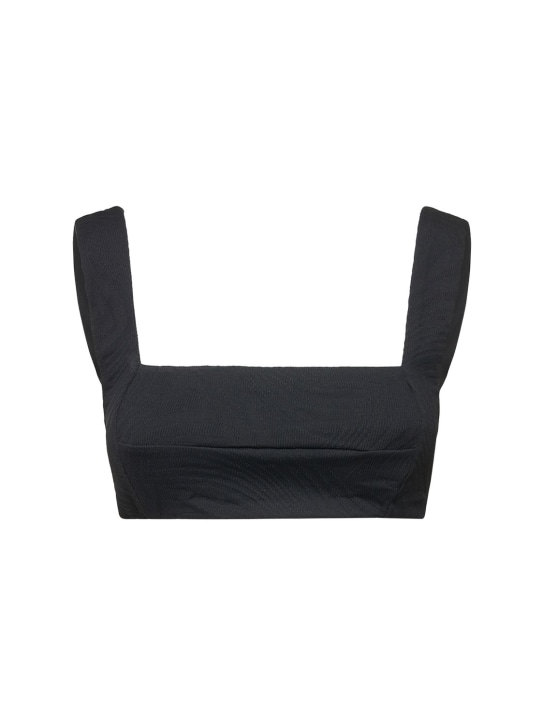 Fella Swim: Franco bikini top - Black - women_0 | Luisa Via Roma