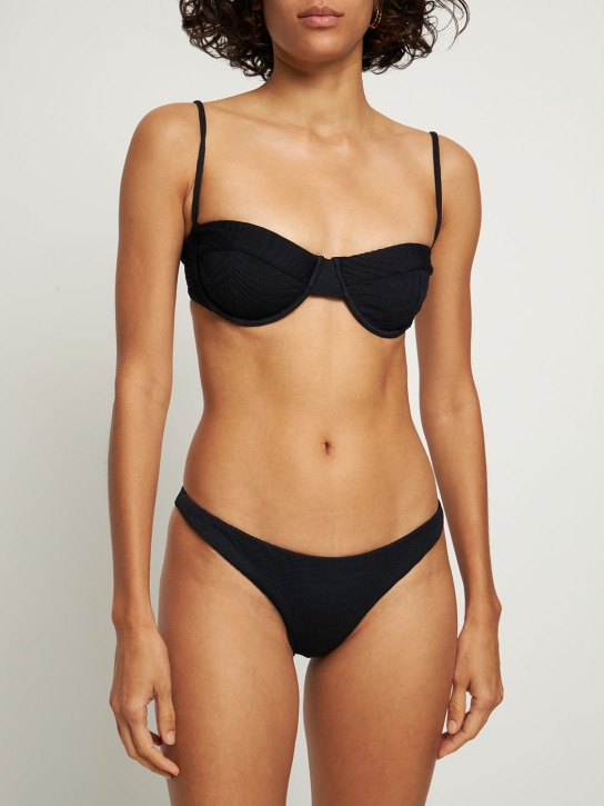 Fella Swim: Apollo bikini top - Black - women_1 | Luisa Via Roma