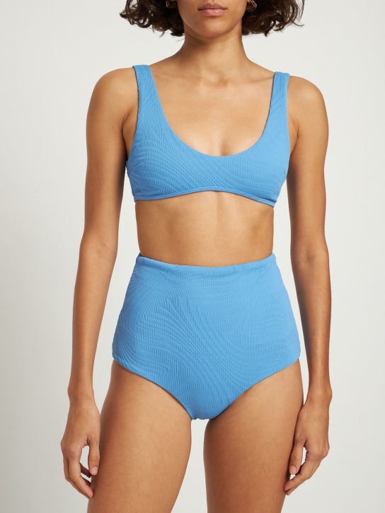 Fella Swim: Alfie bikini top - Blue - women_1 | Luisa Via Roma