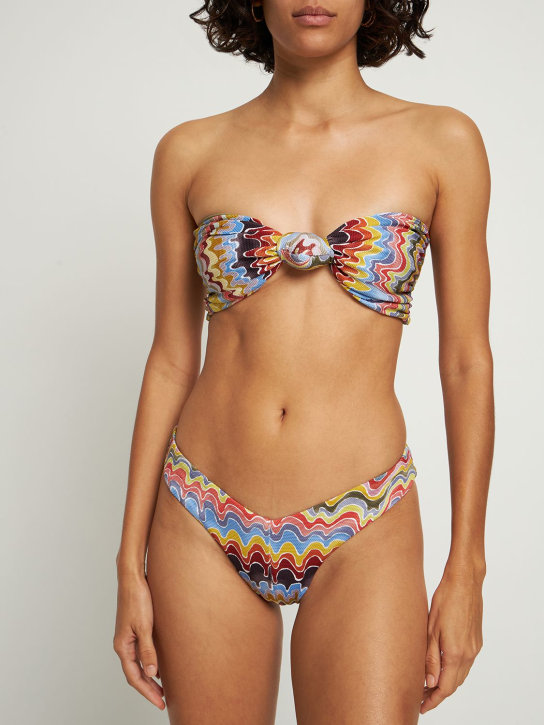 Fella Swim: Top bikini Hunter stampato - Multicolore - women_1 | Luisa Via Roma