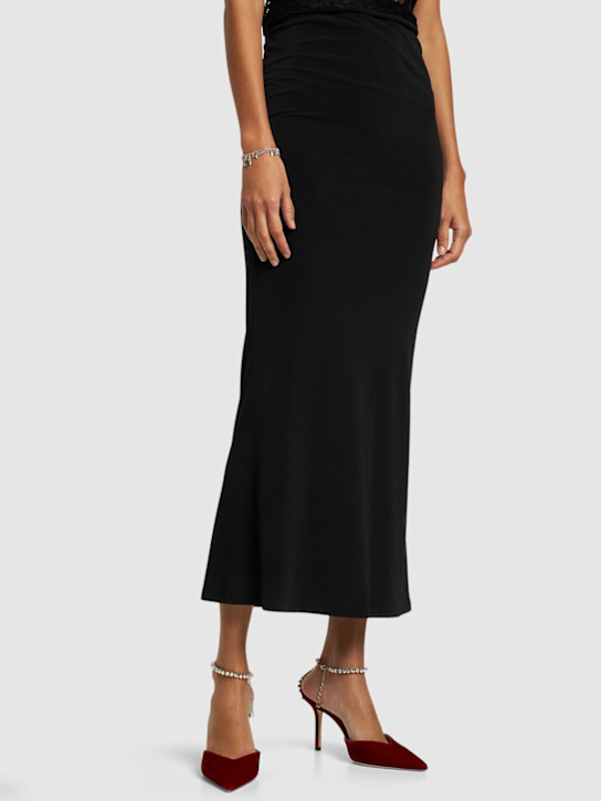 Jimmy Choo: 85mm Saeda velvet pumps - women_1 | Luisa Via Roma