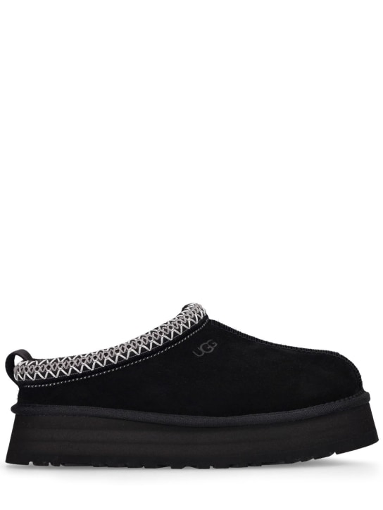 Ugg: 40mm Tazz shearling platform loafers - Black - women_0 | Luisa Via Roma