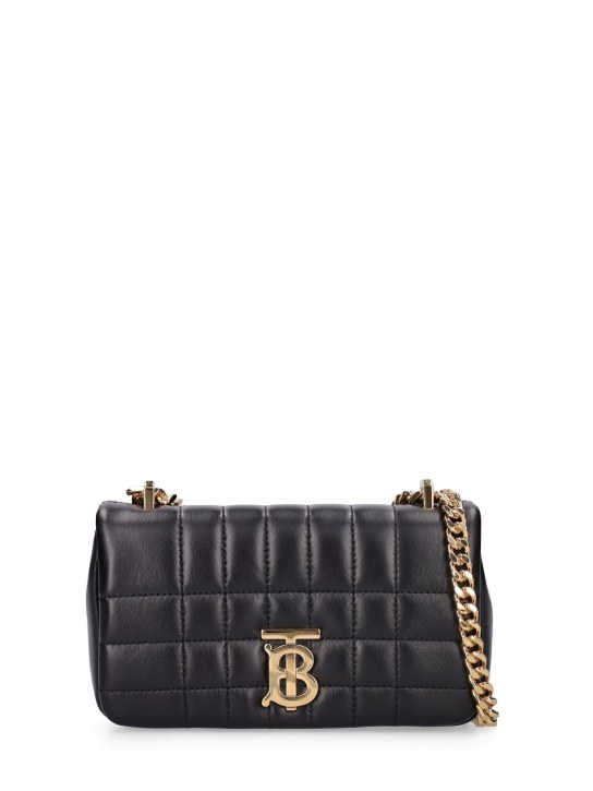 Burberry: Mini Lola quilted leather shoulder bag - Black - women_0 | Luisa Via Roma