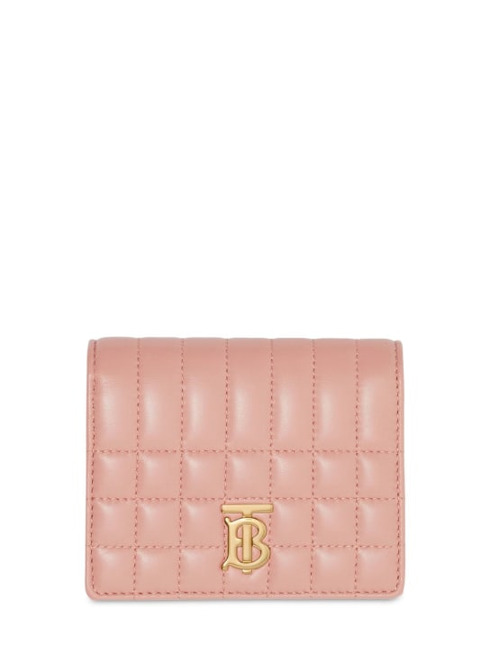 Burberry: Lola quilted leather wallet - Dusky Pink - women_0 | Luisa Via Roma