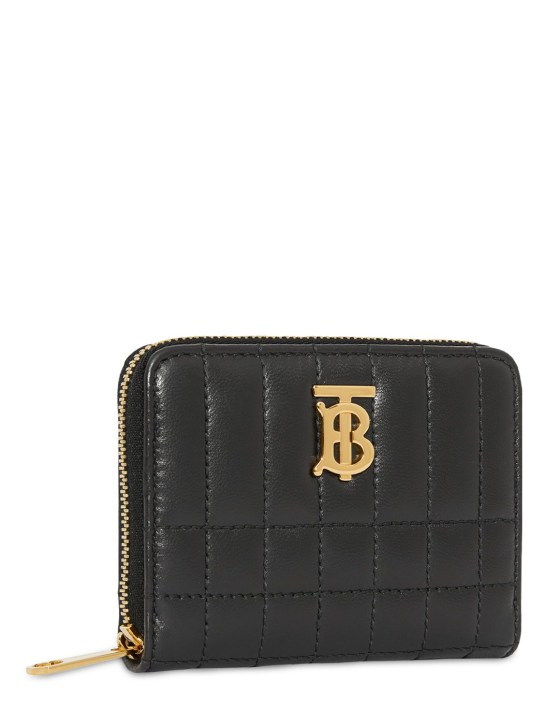 Burberry: Lola quilted leather wallet - Black/Light G - women_1 | Luisa Via Roma