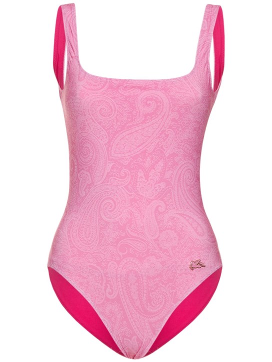 Etro: Paisley print one piece swimsuit - women_0 | Luisa Via Roma