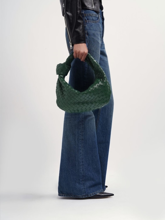 Bottega Veneta: Teen Jodie leather shoulder bag - Raintree - women_1 | Luisa Via Roma