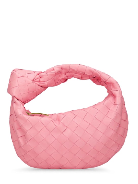 Bottega Veneta: Mini Jodie leather top handle bag - Ribbon - women_0 | Luisa Via Roma