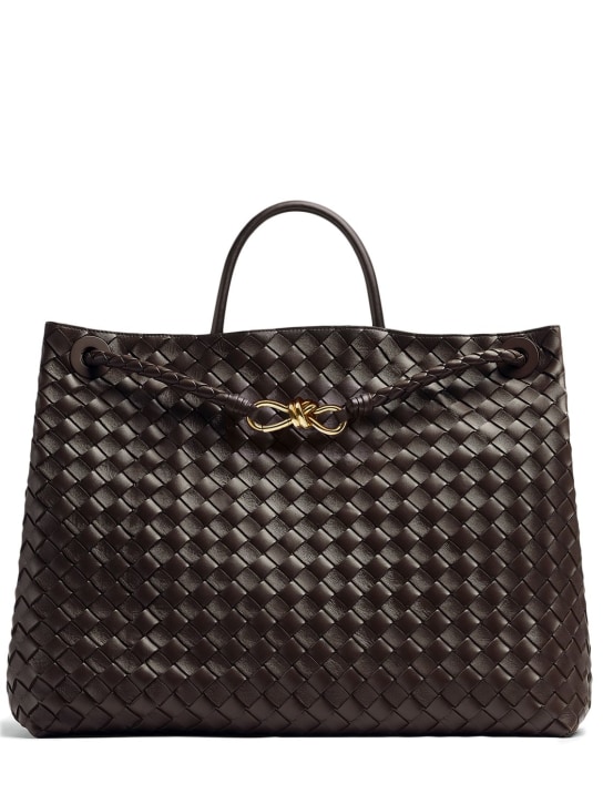Bottega Veneta: Large Andiamo leather top handle bag - women_0 | Luisa Via Roma