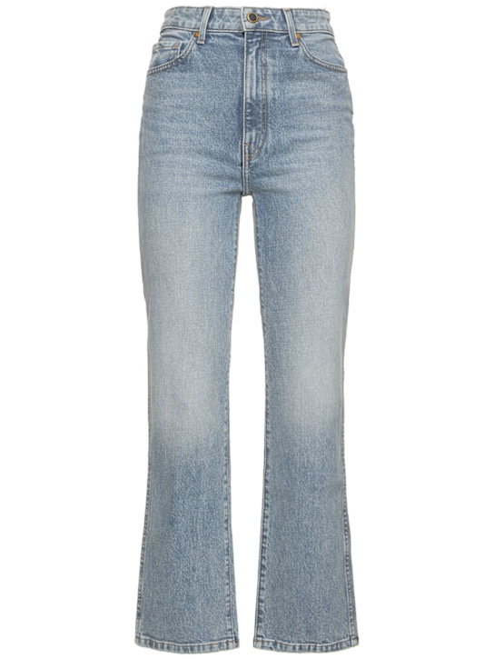 Khaite: Abigail straight cotton denim jeans - Blue - women_0 | Luisa Via Roma