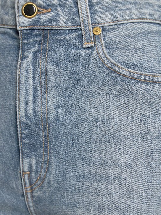 Khaite: Abigail straight cotton denim jeans - Blue - women_3 | Luisa Via Roma