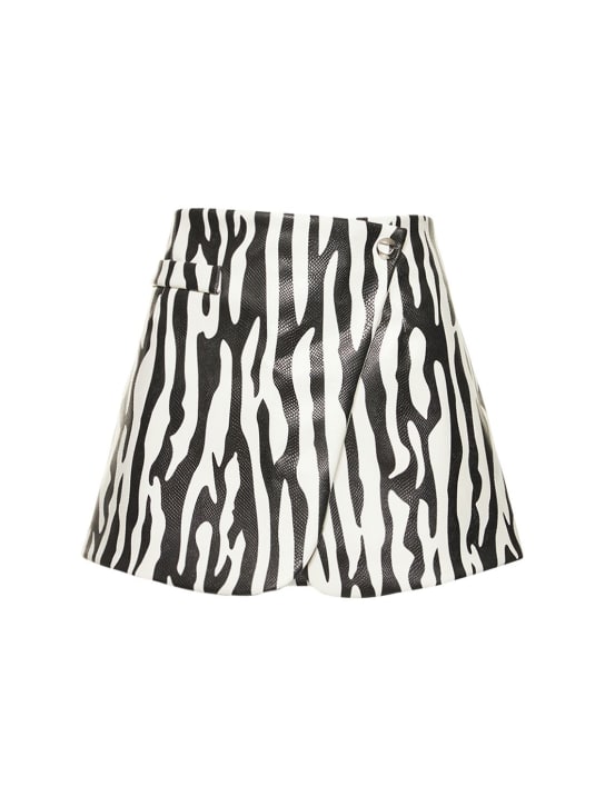 Coperni: Minifalda de jersey revestido - Blanco/Negro - women_0 | Luisa Via Roma