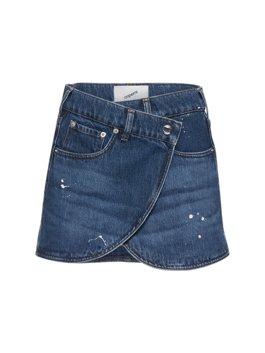 Jupe courte asymétrique en denim - Coperni - Femme