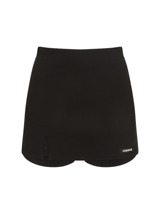 Coperni: Jupe-short en jersey et laine Hybrid - Noir - women_0 | Luisa Via Roma