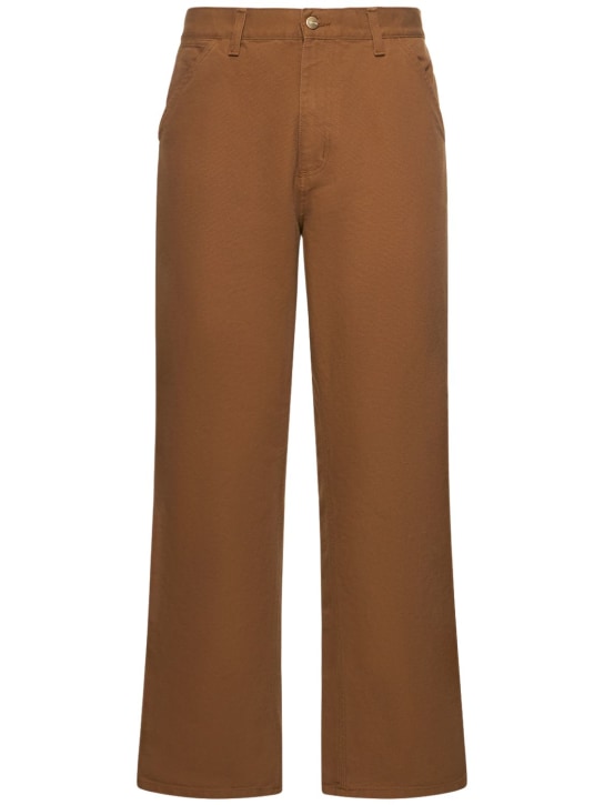 Carhartt WIP: Single knee organic cotton denim jeans - Hamilton Brown - men_0 | Luisa Via Roma