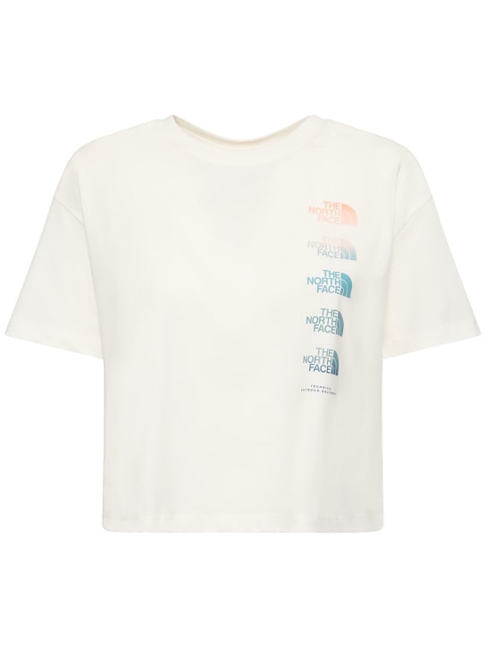The North Face: Graphic crop jersey t-shirt - women_0 | Luisa Via Roma