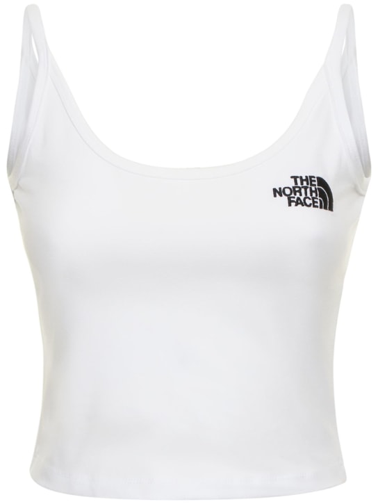The North Face: Cropped cotton blend tank top - women_0 | Luisa Via Roma