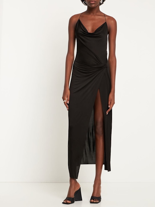 Bec + Bridge: LANGES KLEID AUS STRETCH-JERSEY „ARIEL“ - Schwarz - women_1 | Luisa Via Roma