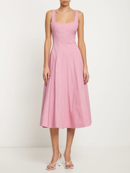 Staud: Robe midi en popeline de coton stretch Wells - women_1 | Luisa Via Roma