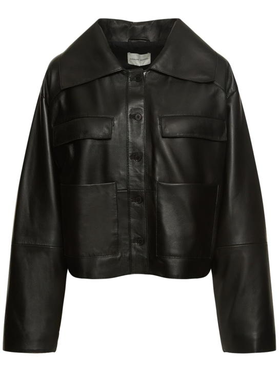 Loulou Studio: Sulat leather jacket - women_0 | Luisa Via Roma