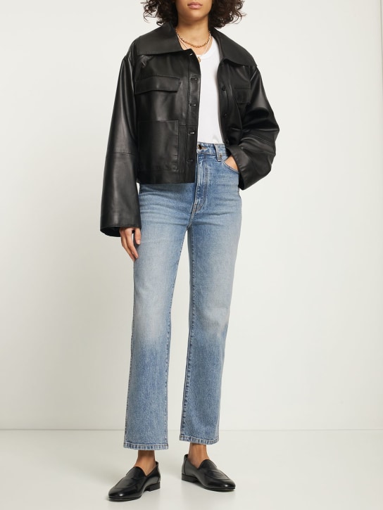 Loulou Studio: Sulat leather jacket - women_1 | Luisa Via Roma