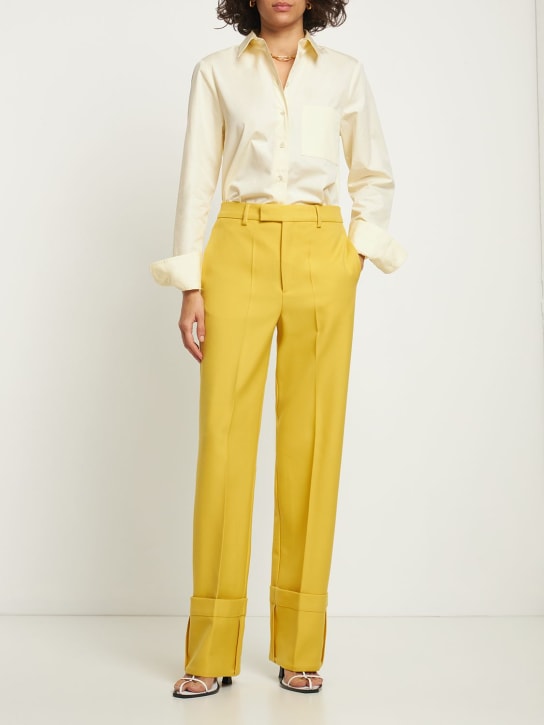 Bite Studios: 有机棉衬衫 - 浅黄色 - women_1 | Luisa Via Roma