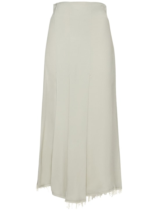 Stretch viscose midi skirt - Thumbnail 1